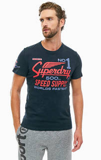 Хлопковая футболка с декоративной отделкой Superdry
