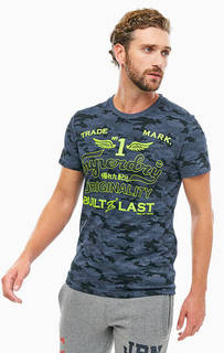 Хлопковая футболка камуфляжной расцветки Superdry