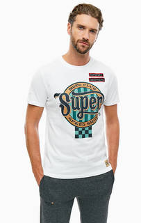 Хлопковая футболка с декоративной отделкой Superdry