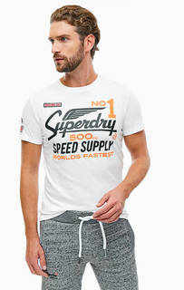Хлопковая футболка с декоративной отделкой Superdry