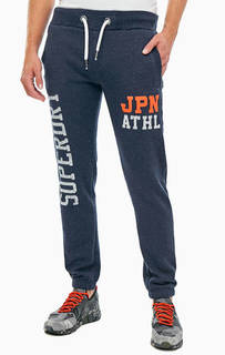 Хлопковые джоггеры с контрастным принтом Superdry