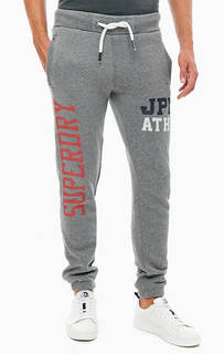 Хлопковые джоггеры с контрастным принтом Superdry