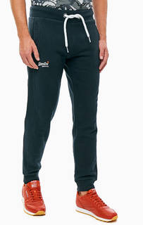 Синие хлопковые брюки джоггеры Superdry