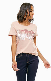 Хлопковая футболка с принтом Vero Moda