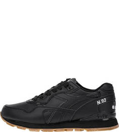 Черные кроссовки на шнуровке Diadora