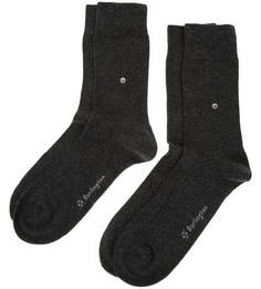 Комплект из двух пар серых хлопковых носков Burlington