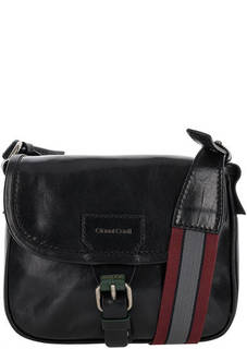 Маленькая кожаная сумка с широким плечевым ремнем Gianni Conti