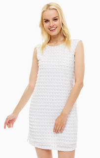 Короткое белое платье с нашивками Armani Exchange