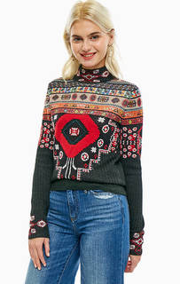 Разноцветный джемпер со стразами Desigual