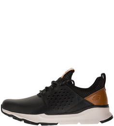 Кроссовки черного цвета с текстильными вставками Skechers