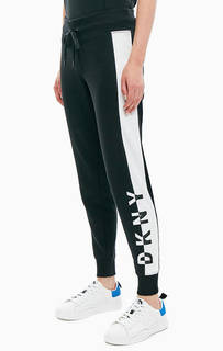 Черные брюки джоггеры в спортивном стиле Dkny
