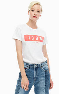 Белая хлопковая футболка с короткими рукавами Tommy Jeans