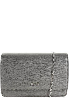 Клатч серебристого цвета с дополнительной плечевой цепочкой Liu Jo