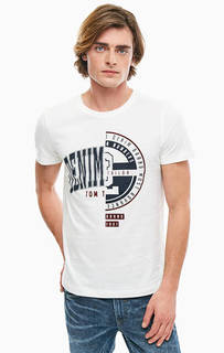 Хлопковая футболка с декоративной отделкой Tom Tailor Denim