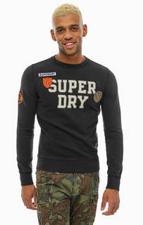 Хлопковый свитшот с нашивками Superdry