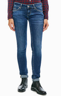 Синие джинсы скинни с низкой талией Gina Skinny Mustang