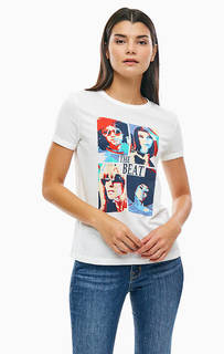 Хлопковая футболка с контрастным принтом Tom Tailor Denim