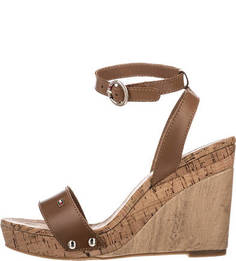 Кожаные босоножки на танкетке Tommy Hilfiger