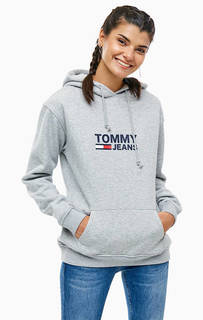 Серая толстовка с капюшоном Tommy Jeans