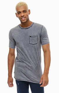 Однотонная серая футболка с круглым вырезом Superdry