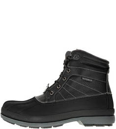 Черные демисезонные ботинки на шнуровке Skechers