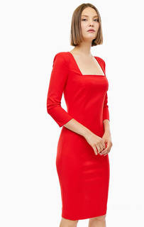 Приталенное красное платье с вырезами на спине Patrizia Pepe
