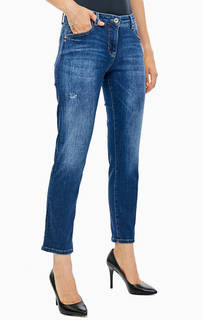 Укороченные джинсы зауженного кроя с потертостями Patrizia Pepe