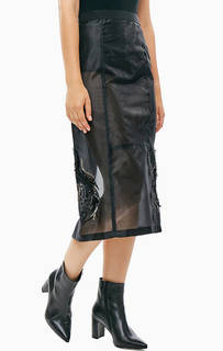 Полупрозрачная юбка с отделкой пайетками Patrizia Pepe