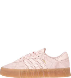 Розовые кеды с выделкой под рептилию Sambarose W Adidas Originals