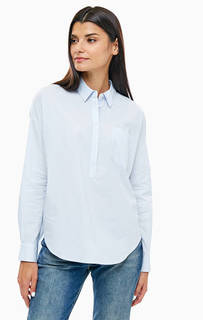 Хлопковая блуза синего цвета Scotch&Soda