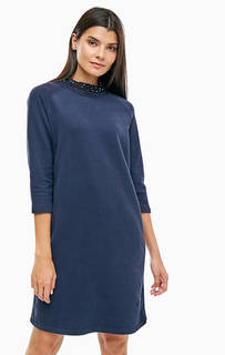 Синее трикотажное платье с застежкой на спине Scotch&Soda