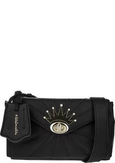 Клатч черного цвета с отделкой камнями Tosca BLU