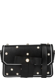 Маленькая черная сумка с широким плечевым ремнем Tosca BLU