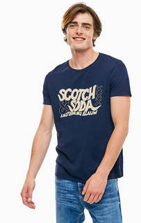 Хлопковая футболка с круглым вырезом Scotch&Soda