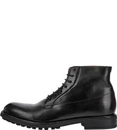 Черные кожаные ботинки Pantanetti