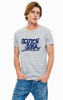 Хлопковая футболка с круглым вырезом Scotch&Soda