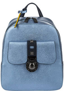 Синий кожаный рюкзак Cromia