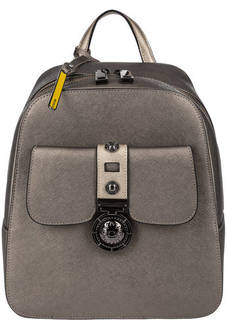Серебристый кожаный рюкзак Cromia