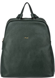 Зеленый кожаный рюкзак с двумя отделами Bruno Rossi