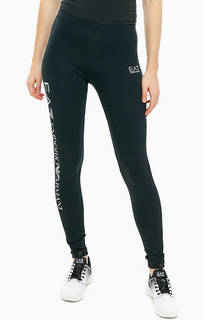 Хлопковые леггинсы с логотипом бренда EA7