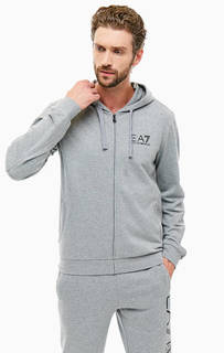 Хлопковая толстовка на молнии EA7
