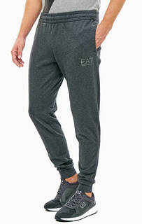 Серые брюки джоггеры из хлопка EA7