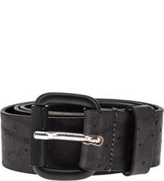 Широкий кожаный ремень серого цвета Diesel