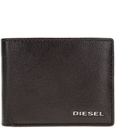Коричневое портмоне из натуральной кожи Diesel