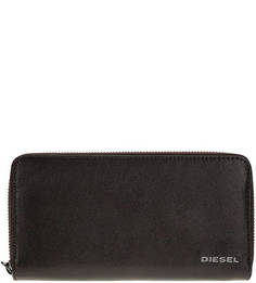 Коричневый кошелек из натуральной кожи Diesel