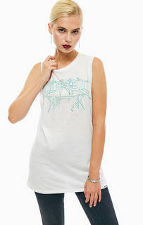 Топ молочного цвета с принтом Diesel