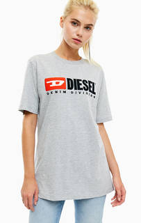 Хлопковая футболка с нашивками Diesel