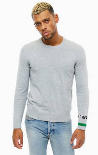 Джемпер серого цвета из хлопка Diesel