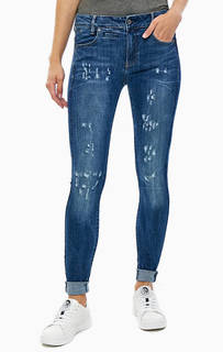 Джинсы скинни с потертостями D-Staq 5-pocket G Star RAW