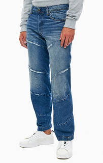 Джинсы с заломами и потертостями Spiraq G Star RAW